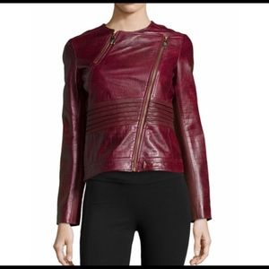 Versace crocodile-embossed napa leather jacket